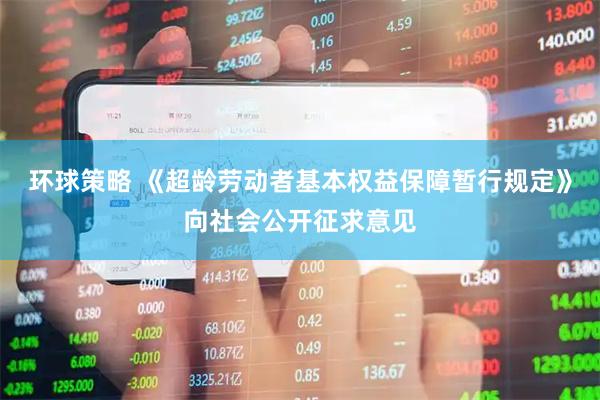 环球策略 《超龄劳动者基本权益保障暂行规定》向社会公开征求意见