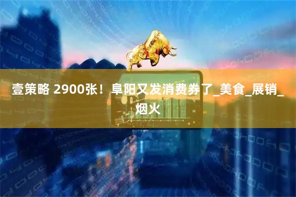 壹策略 2900张！阜阳又发消费券了_美食_展销_烟火